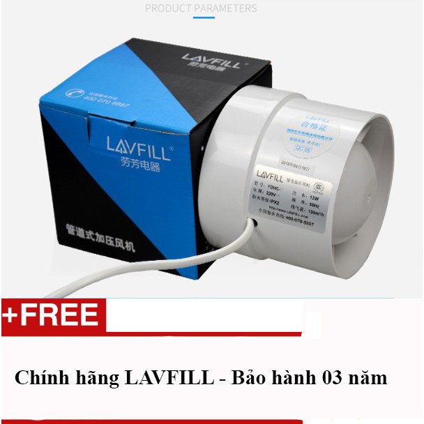 Quạt thông gió đường ống với đường kính phi 150mm LAVFILL LFI-13S