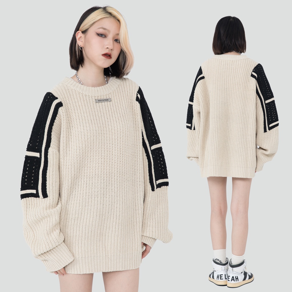 Áo len Made Extreme Shoulder Patchwork Knit