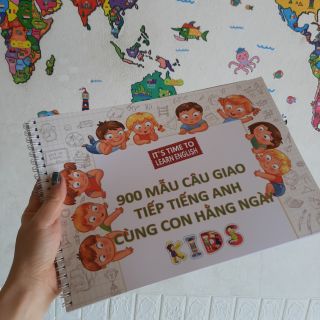 Bộ flascard học tiếng anh 900 mẫu câu giao tiếp tiếng anh cùng con hằng ngày