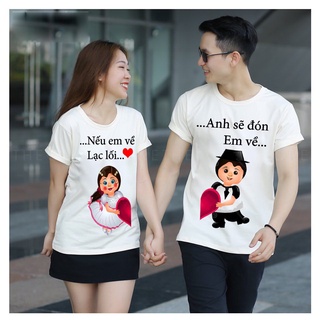 Áo đôi giá xưởng-áo đôi tình nhân anh sẽ đón em về