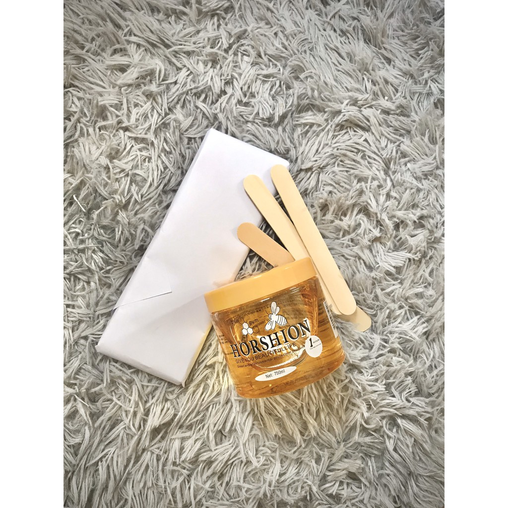 Wax lông mật ong Horshion 750ml hũ to tặng giấy và que gỗ | BigBuy360 - bigbuy360.vn