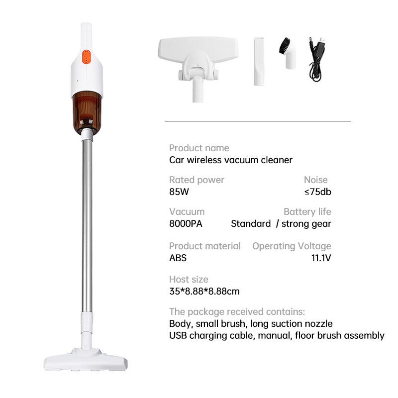 Máy Hút Bụi Sạc Pin Cầm Tay, Robot Vệ Sinh Sàn Nhà, Sàn Ô Tô, Thảm Chân Kaisa Villa Model JD-8075