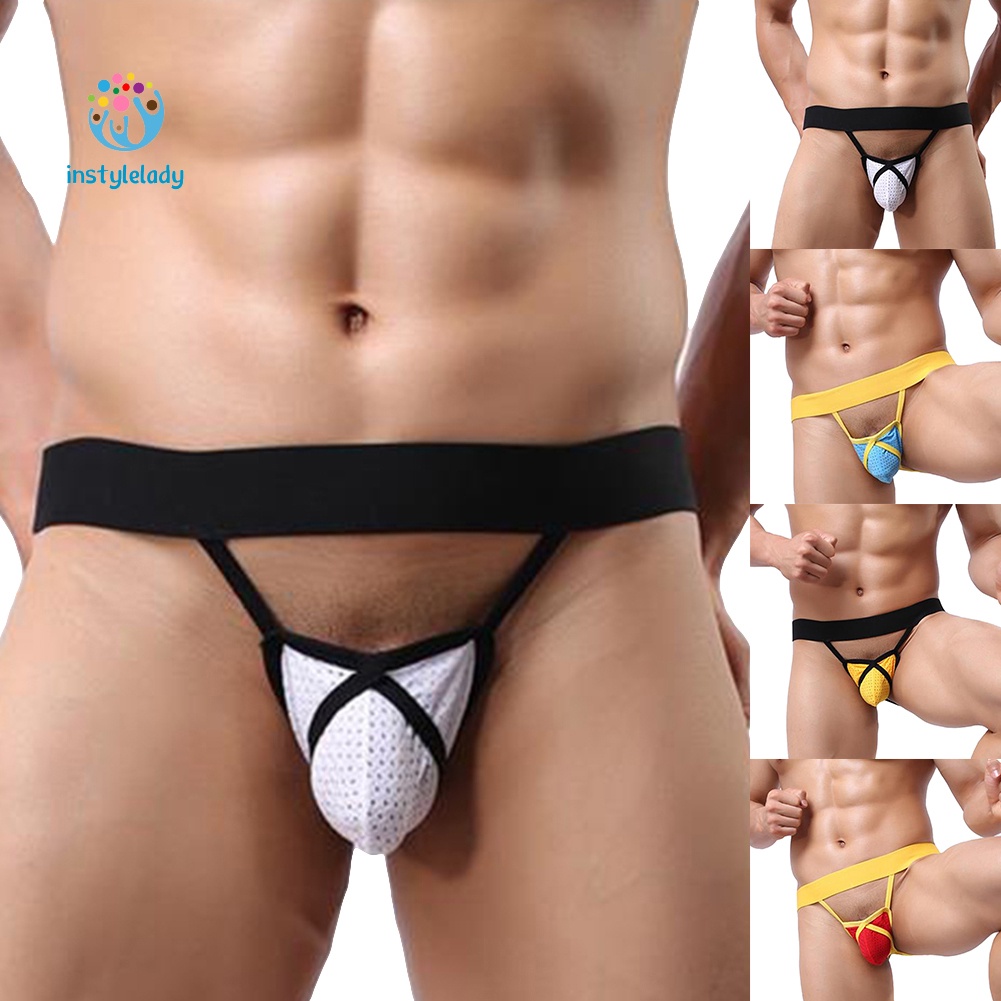 Quần sịp dây rỗng hở mông túi lồi chữ U cạp thấp gợi cảm cho nam