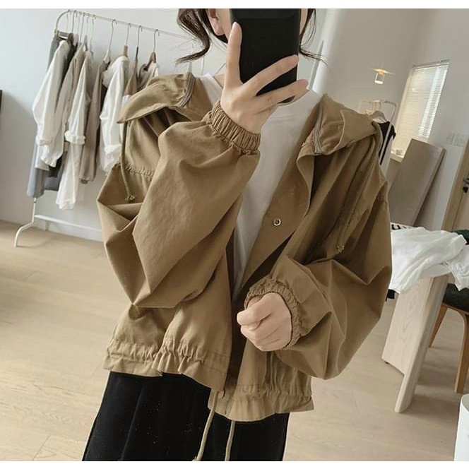 Áo Khoác Nữ Da Lộn Quảng Châu Kiểu Tay Phồng Thiết Kế Độc Lạ Hot Trend &lt;Ảnh thật kèm video&gt;