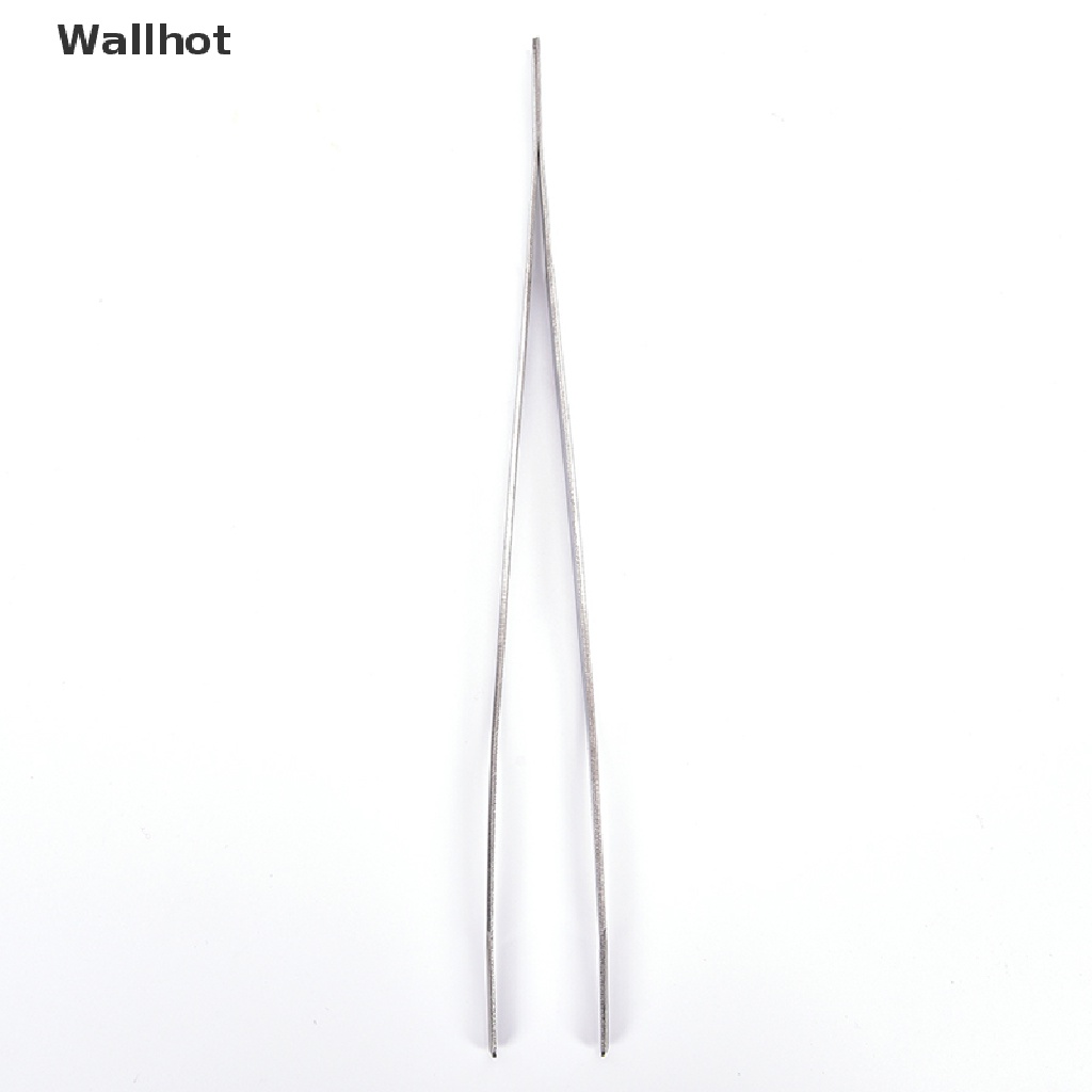 12'' 30cm Silver Stainless Steel Long Food Tongs Straight Tweezers Kitchen Tool
