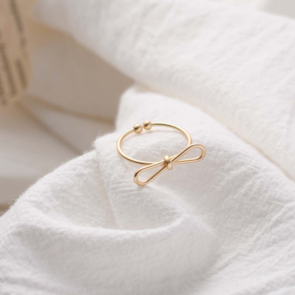 Nhẫn Hợp Kim Hình Nơ Xinh Xắn Dành Cho Nữ