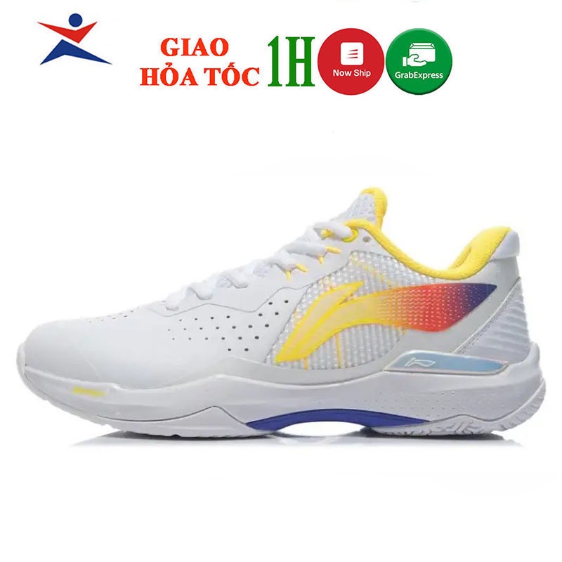 Giày cầu lông Lining AYTS018-3 mẫu mới dành cho nam và nữ màu trắng