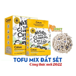Cát Mèo Đậu Nành mix Đất Sét Natural Tofu Clumping - Cát vệ sinh mèo mới 2022