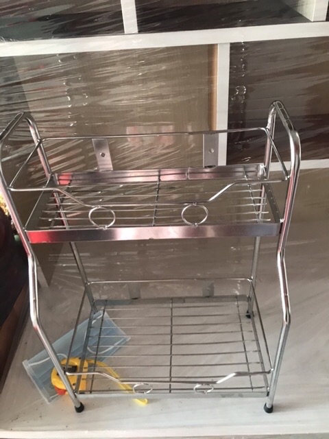 Kệ đứng inox 2 tầng (gia vị - xà phòng)