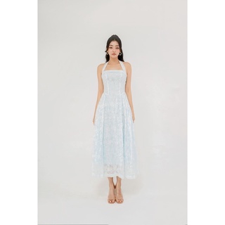 váy dài nữ điệu đà Camelia blue Dress