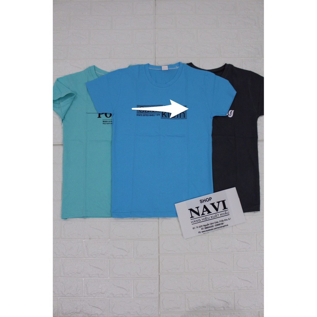 Combo Bộ 3 áo thun nam Cổ Tròn Thun Cotton