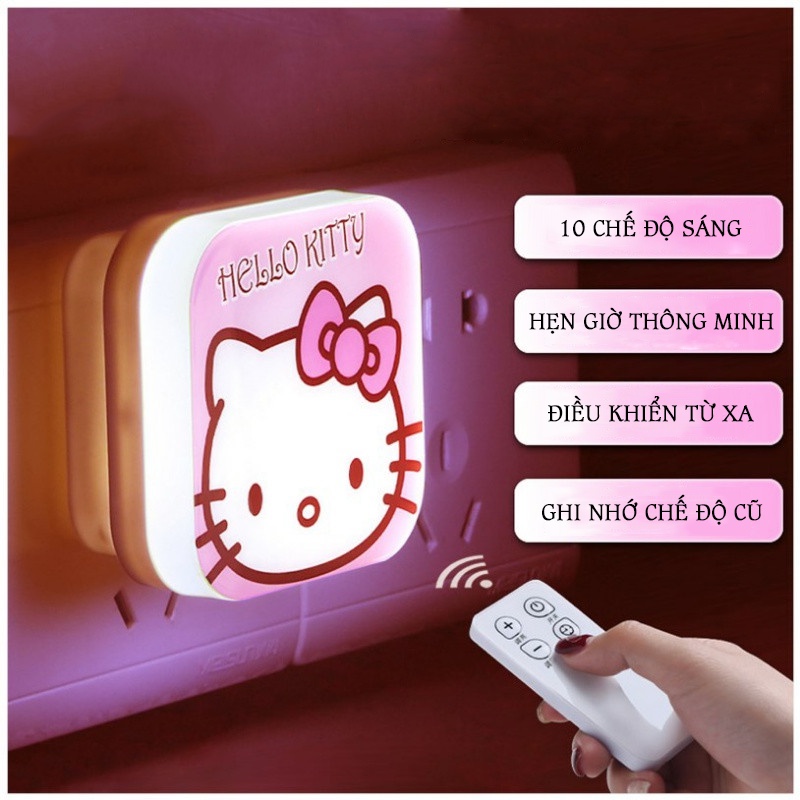 Đèn ngủ hình doremon, Hello Kitty hẹn giờ có điều khiển từ xa