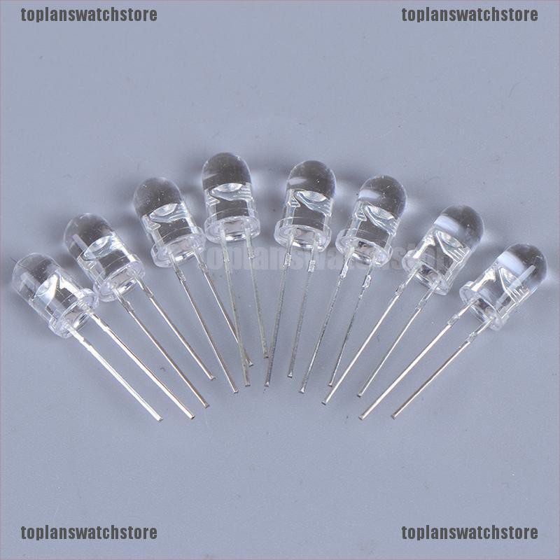 Bộ 100 Đèn LED 5mm Ánh Sáng Trắng / Xanh Lá / Đỏ / Xanh Dương / Vàng