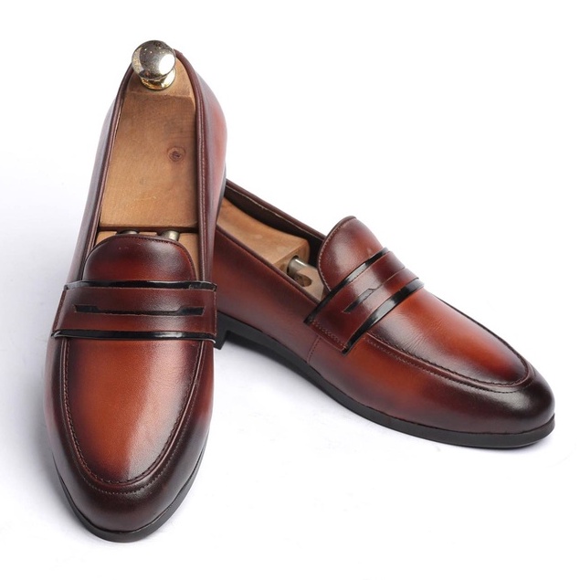 Giày lười nam cao cấp ERMAND da bò thật bảo hành 1 năm kiểu dáng Penny Loafer sành điệu - Mã T42