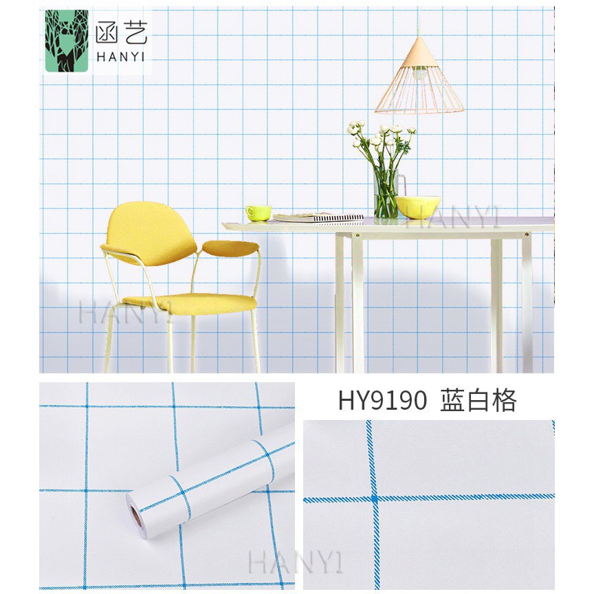 Decal Giấy Dán Tường PVC 45cm Rộng  - Ô VUÔNG TO GG027