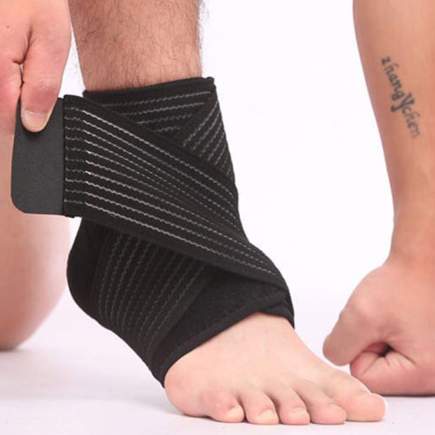 Đai cuốn cổ chân AOLIKES A 4546 (1 cái), cố định cổ chân, bảo vệ mắt cá chân có cuốn, chuyên gym, chính hãng