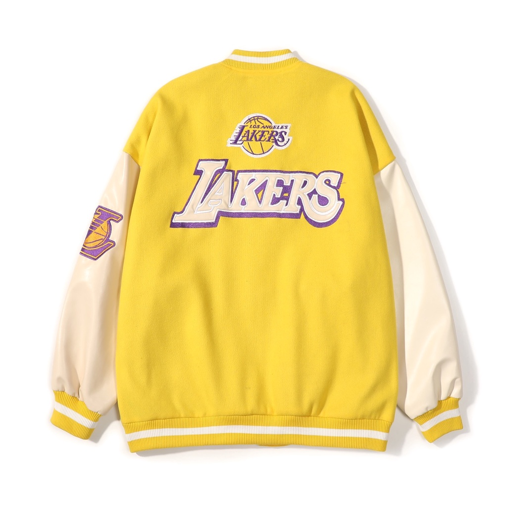 Áo Bomber Jacket LouisVuitton x NBA Lakers Yellow Submarines FW22