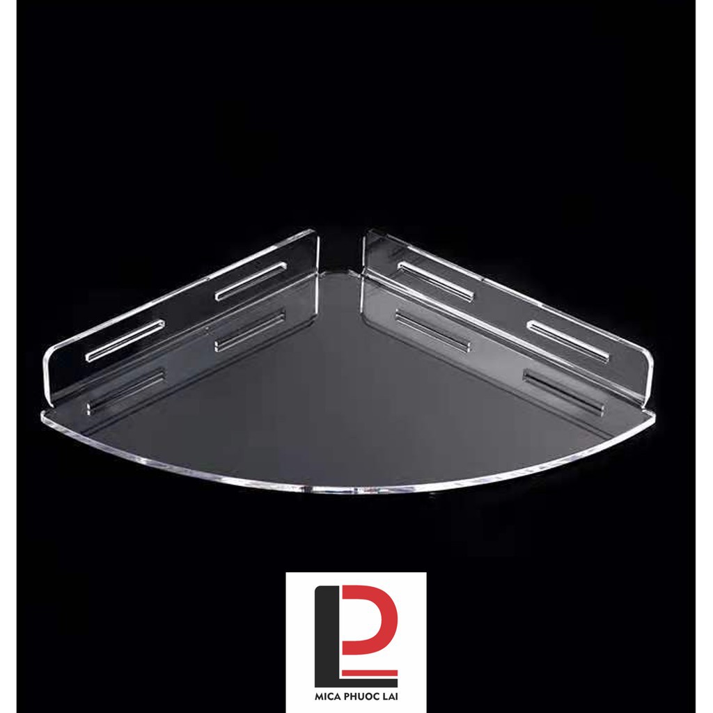 Kệ mica tam giác treo góc tường/ Giá đỡ acrylic cao cấp