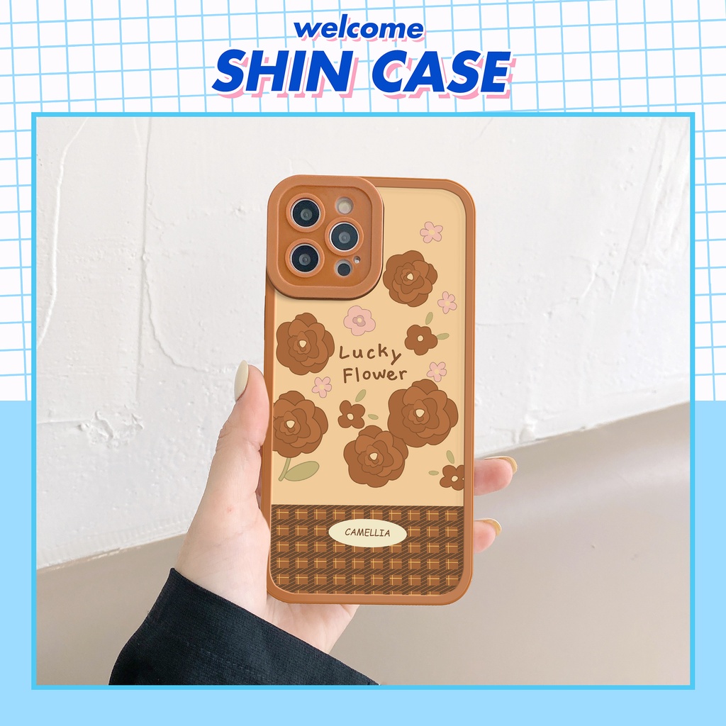 Ốp lưng iphone Camellia cạnh vuông 6/6plus/6s/6splus/7/7plus/8/8plus/x/xs/11/12/13/14/pro/max/promax/plus/shin/case