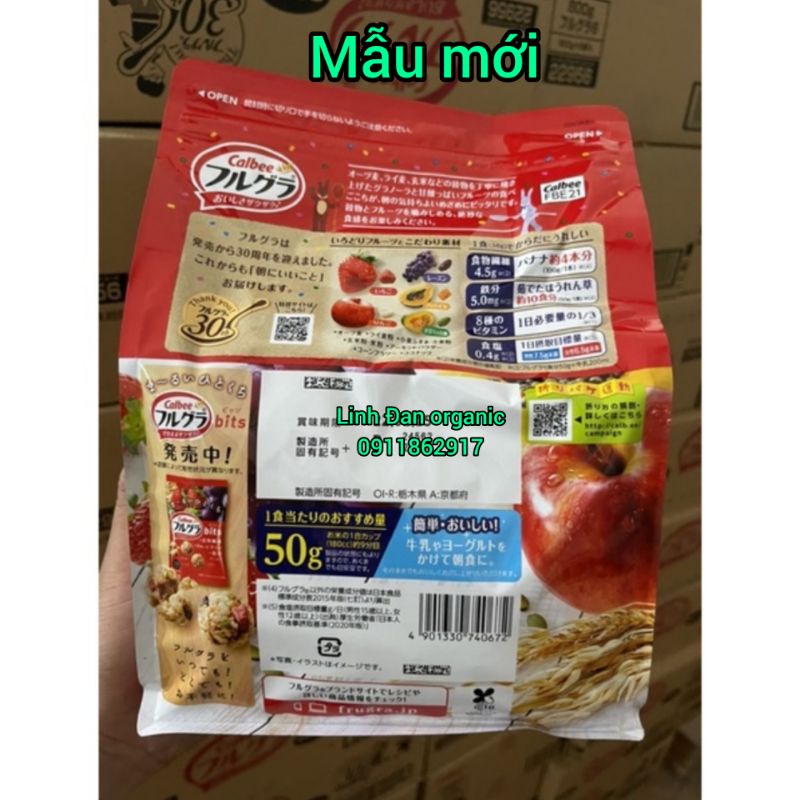 [MẪU MỚI] Ngũ Cốc Calbee Nhật Bản túi 800g Date 2022