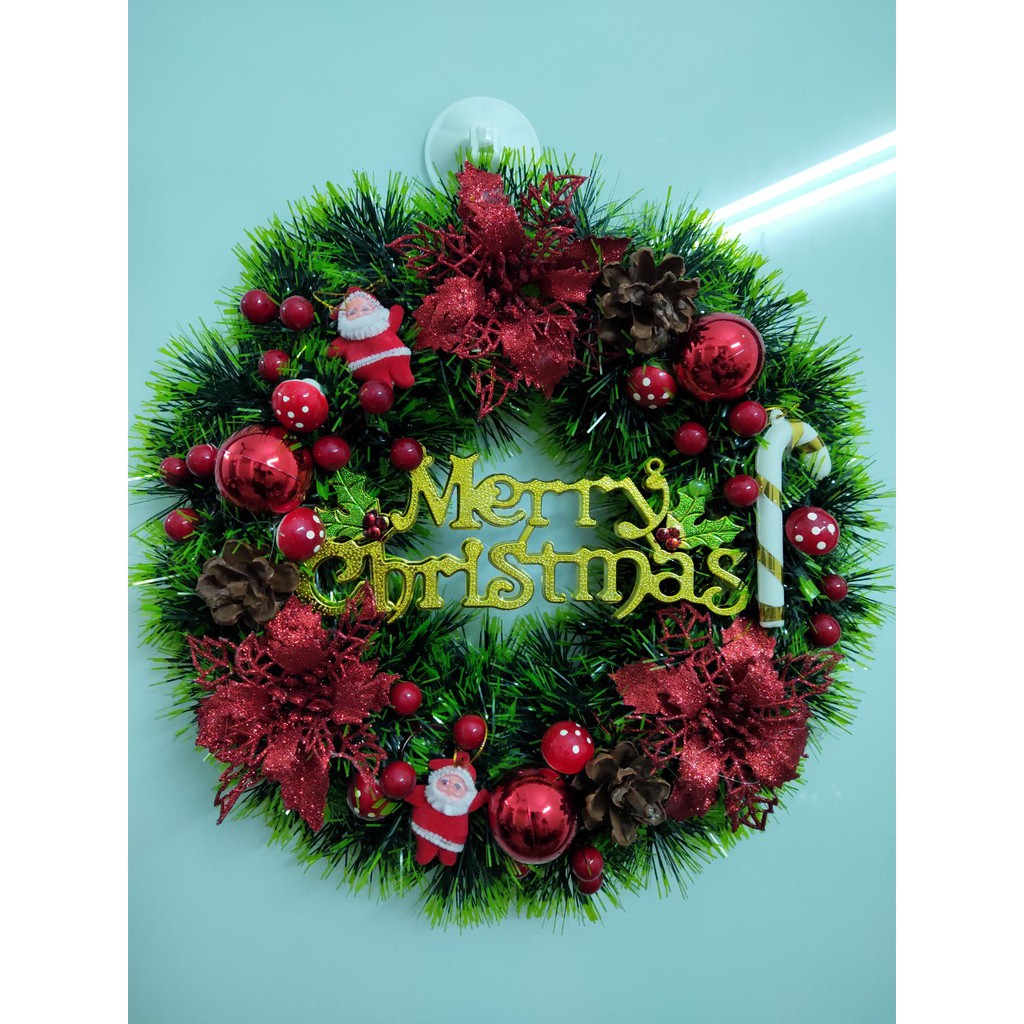 Vòng nguyệt quế trang trí Noel 30cm