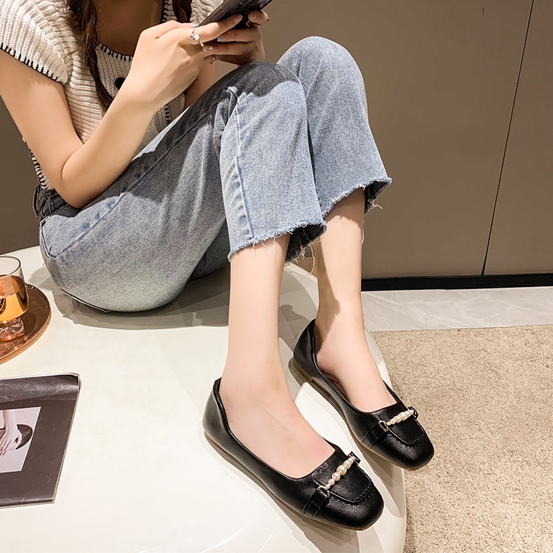 Giày Búp Bê Da Thời Trang Dành Cho Nữ