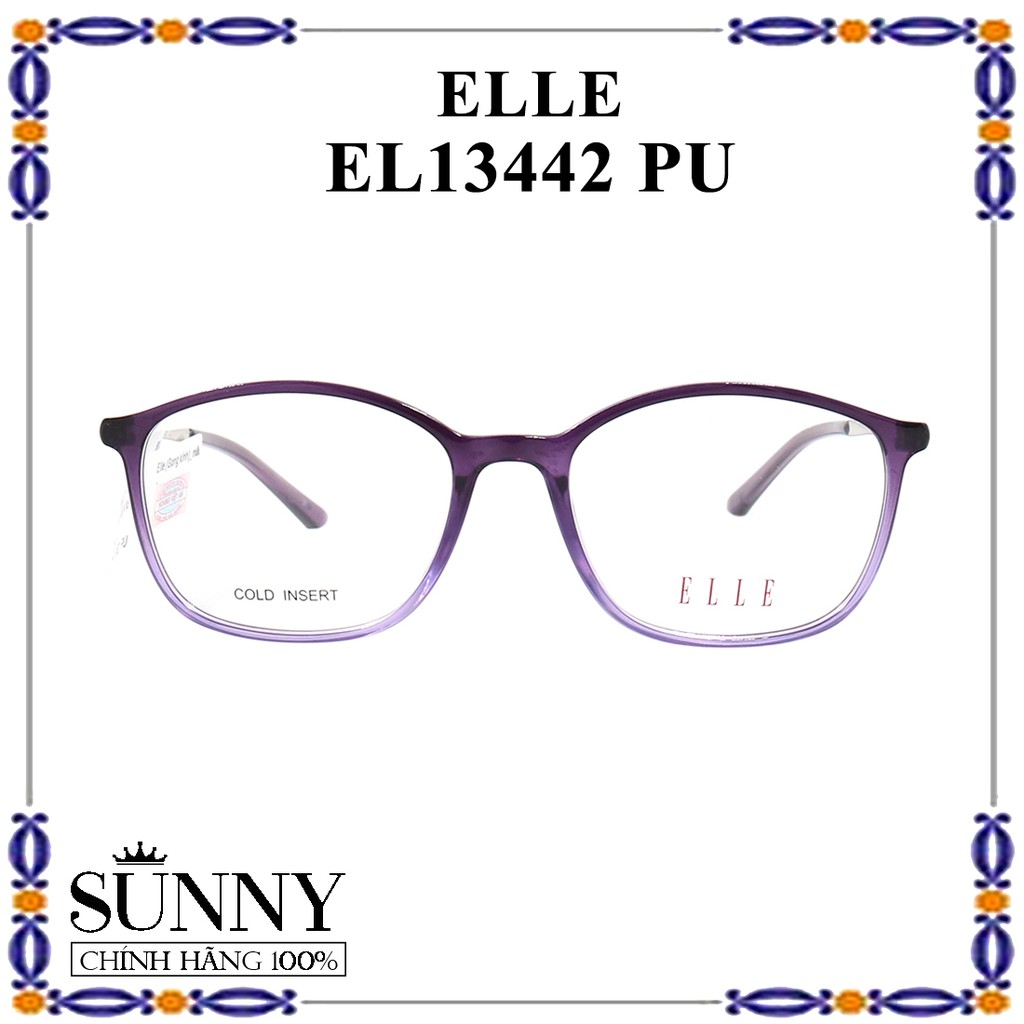 Gọng kính thời trang Elle EL13442 PU chính hãng Korea, bảo hành toàn quốc