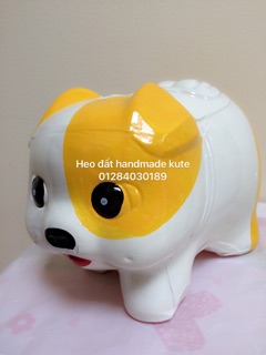 Heo đất handmade chó đom vàng size M