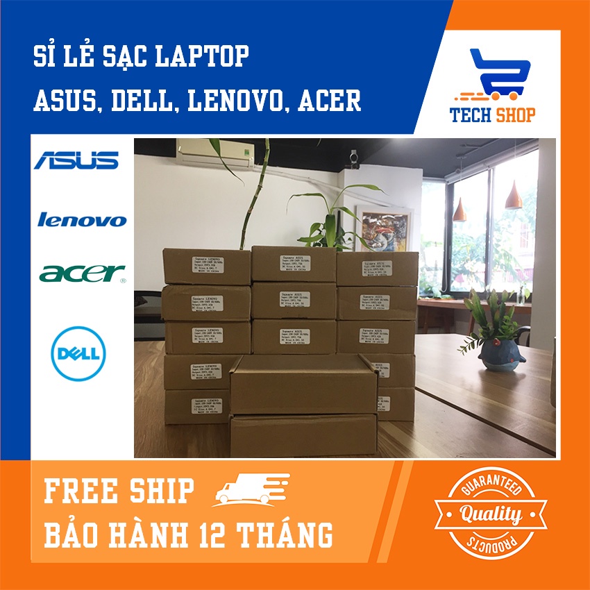 [XẢ HÀNG]Sạc laptop Dell giá rẻ TechShop 19.5V 4.62A 90w sử dụng cho 1320, 1400, 1440, 1500 1510,1520,1540,1700,1710