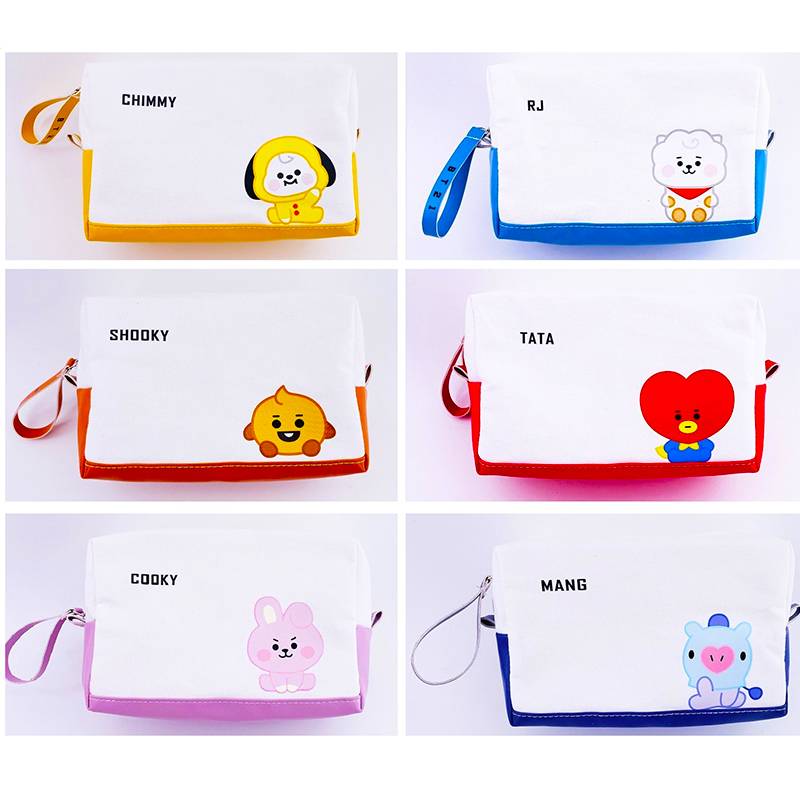 Túi Đựng Bút Chì / Đồ Trang Điểm Sức Chứa Lớn Hàn Quốc Dễ Thương Có Khóa Kéo Làm Quà Tặng Văn Phòng / Trường Học CHIMMY COOKY KOYA MANG RJ Shookyatata