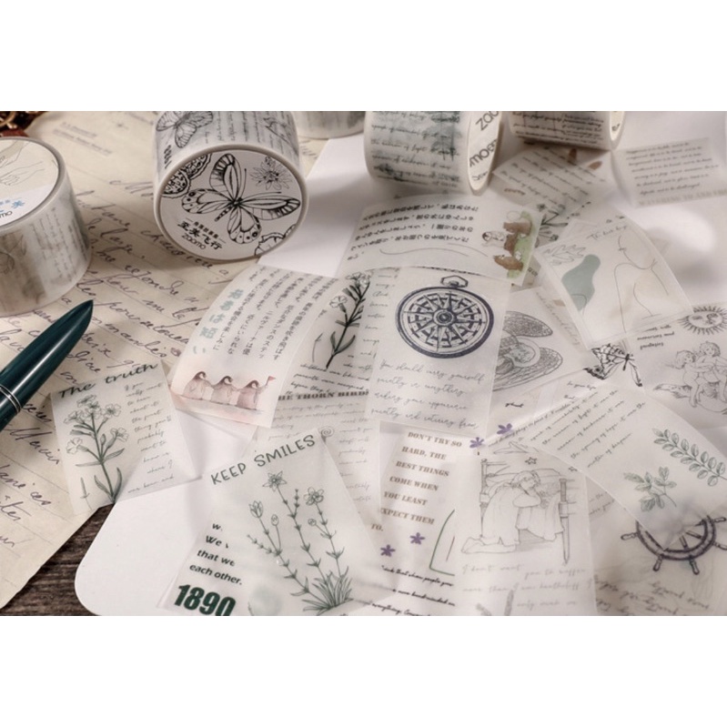 Washi chiết Washitape vintage cổ điển WS021