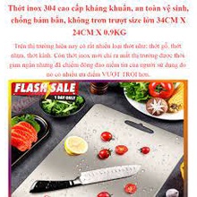 Thớt inox cao cấp 304 - Thớt Kháng Khuẩn Chống Mùi, Siêu Xịn Bền