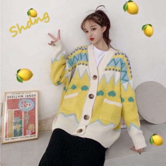 Cardigan Len Nữ Dáng Rộng GUMAX, Cadigan Len Hàn Quốc, Áo Khoác Dáng Dài Hàng TaoBao có sẵn