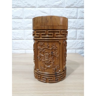 Hộp đựng chè bằng gỗ bách xanh nguyên khối