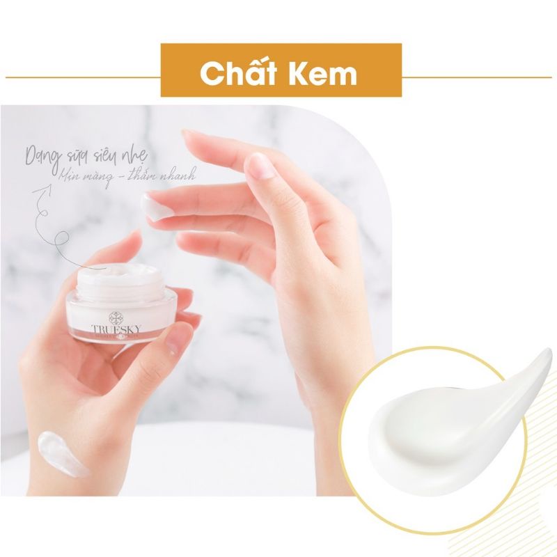 Kem dưỡng trắng da mặt Truesky chiết xuất ngọc trai hồng y 10g - Whitening Face Cream