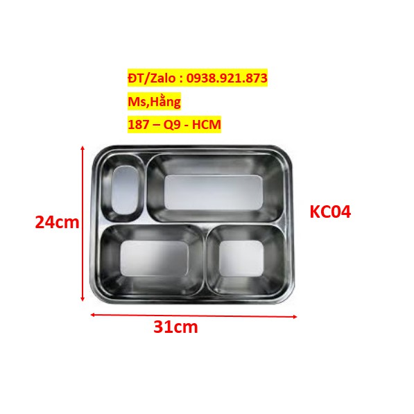 Khay Inox 4 Ngăn - KC04
