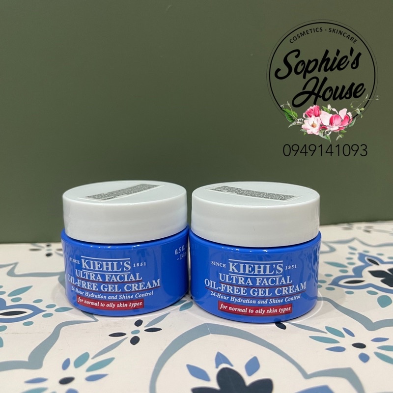 14ml - Kem dưỡng kiềm dầu Kiehls / Kiehl’s Ultra Facial Oil Free Gel Cream