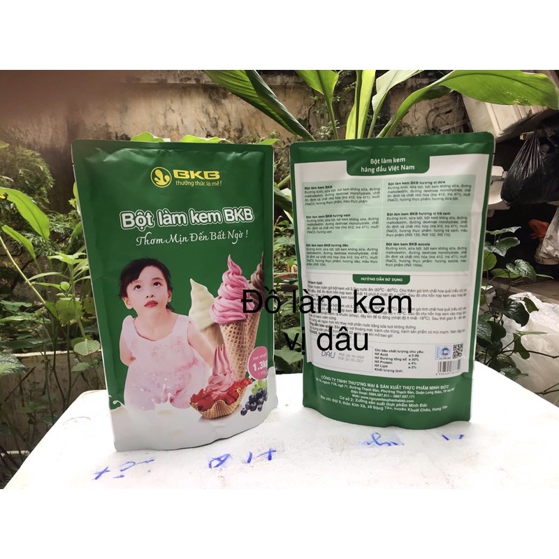 Bột làm kem tươi dâu tây 1.3kg