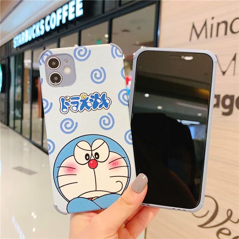 Ốp điện thoại silicon hình Doraemon cho iPhone 12 Pro Max 12 Mini 11 Pro Max Xs Max Xr 7 8 Plus VIVO V15 S1 Pro V9 Y70S Y50 Y17 Y91C