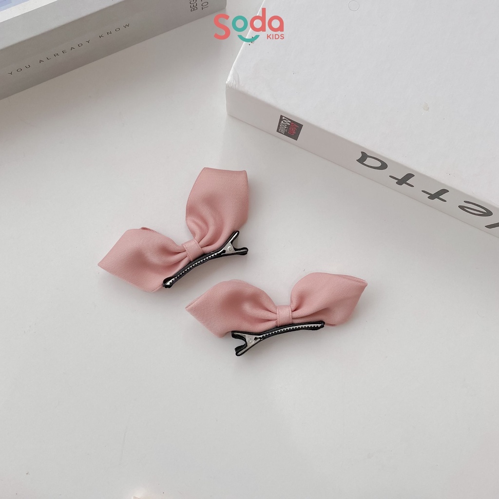 Sét 2 kẹp nơ đứng trơn (Ảnh thật)