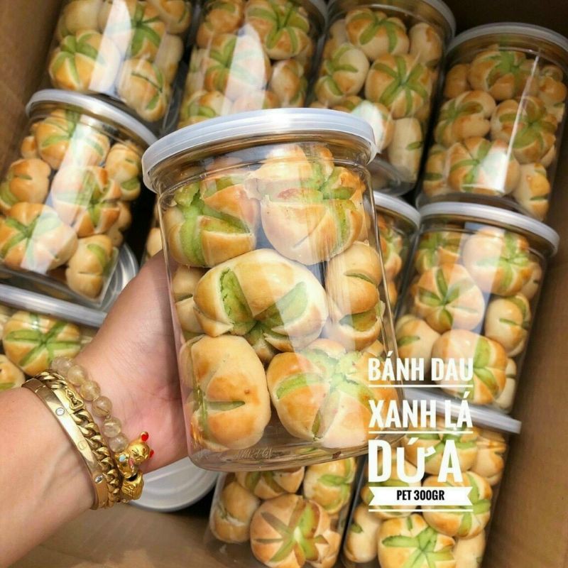 Bánh đậu xanh đồng tiền lá dứa 300g