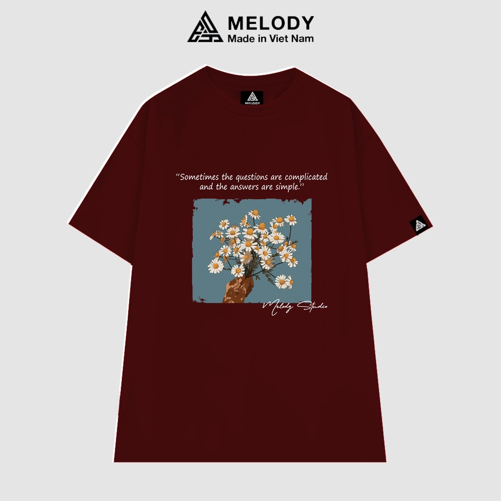Áo Thun Unisex Nam Nữ Tay Lỡ Form Rộng Oversize MELODY, Áo Phông Cotton 100% Quotesforlife Tee
