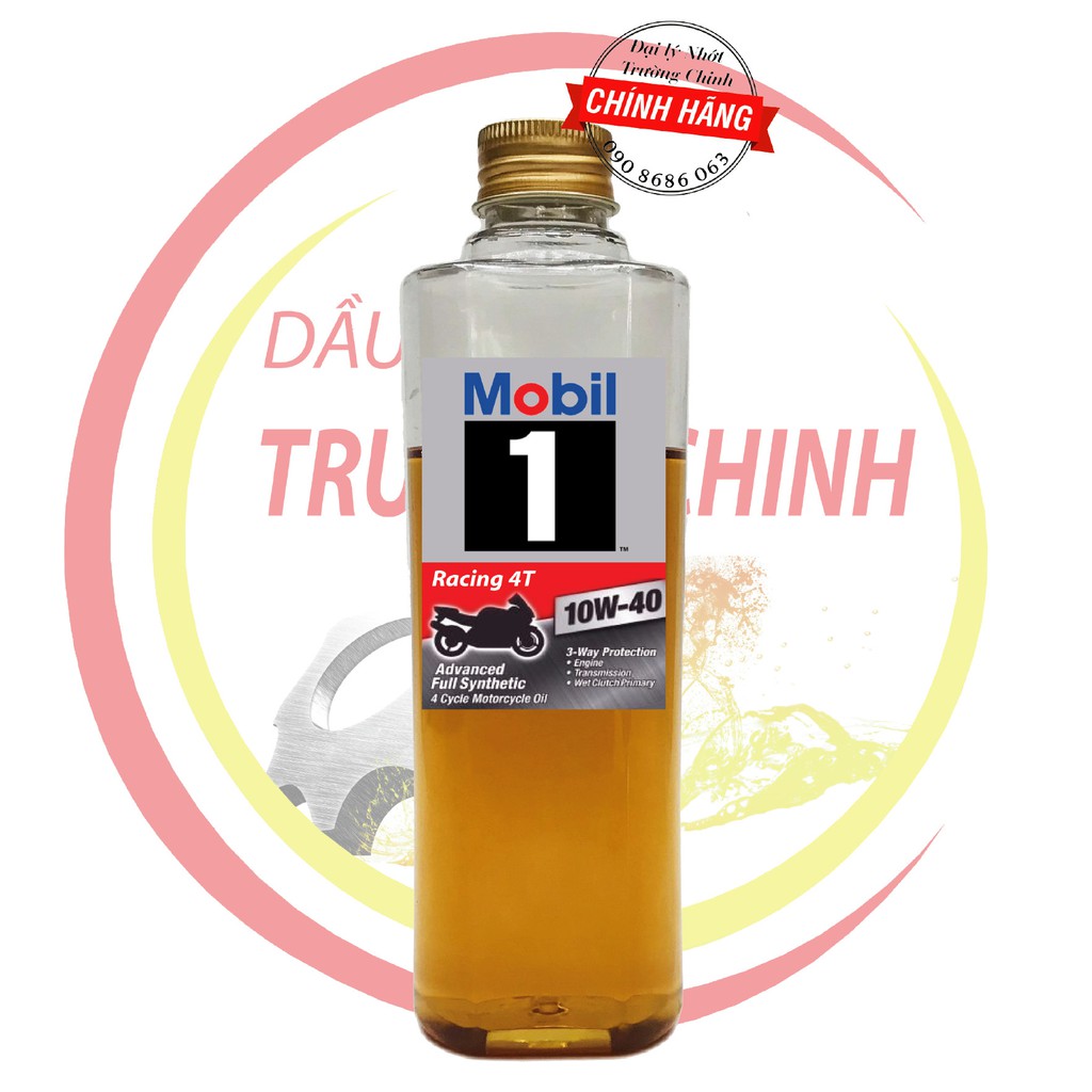 Nhớt Mobil 1 Racing 4T 10W40 1L dành cho xe số 100ML,200ML,300ML,400ML