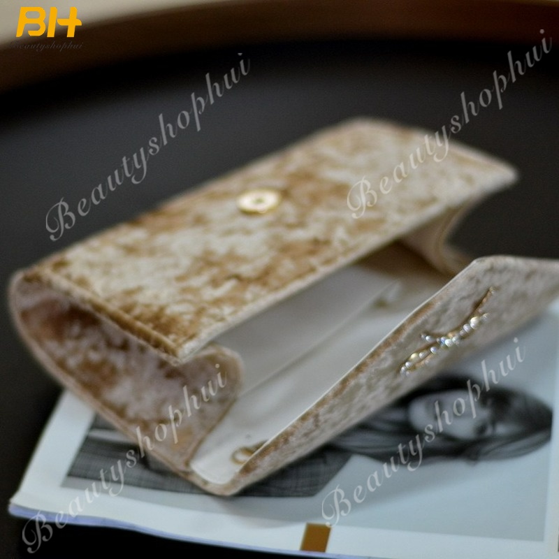 Ví Nhung Cầm Tay Đính Nơ Thời Trang Cho Nữ