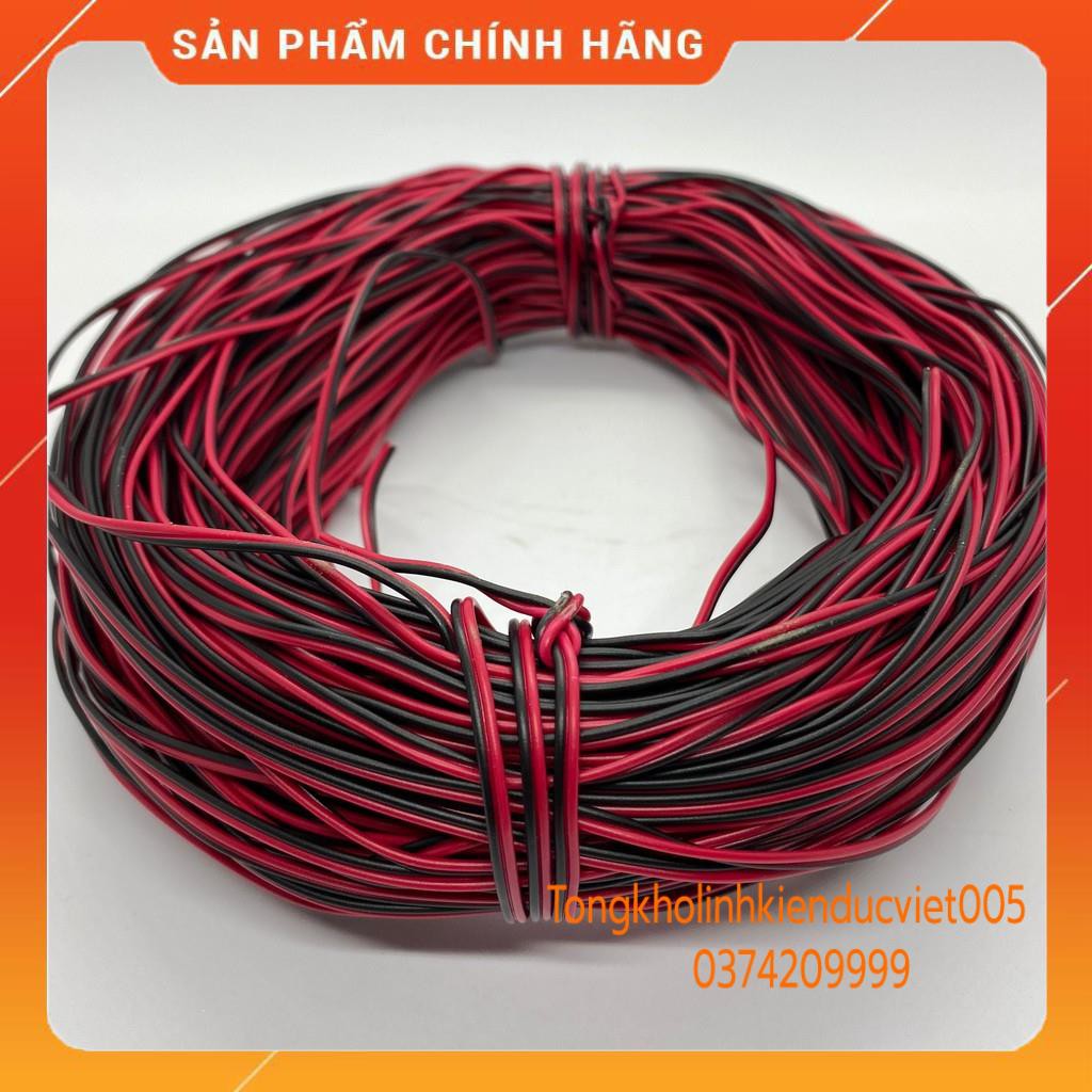 . dây đôi đỏ đen 0.2 li giá 100 mét [Shop Uy Tín]