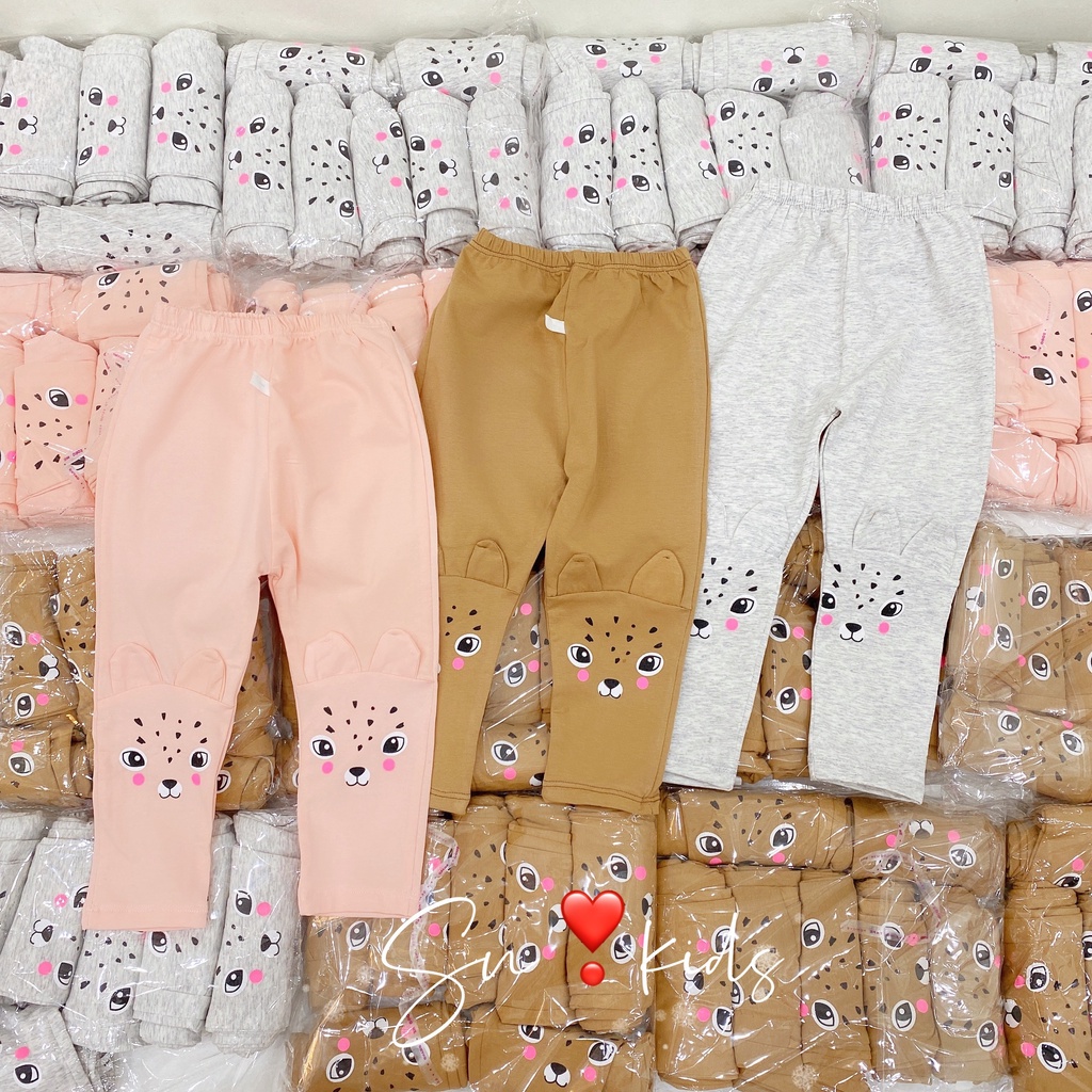 Quần legging mặt thú chất cotton 4 màu cực đẹp cho bé Namkidshop (V508)