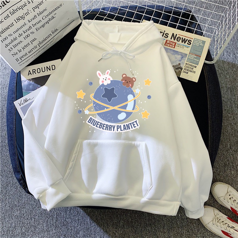 ÁO KHOÁC HOODIE NỈ UNISEX BLUE BERRY PHOM DÀNH CHO CẢ NAM VÀ NỮ