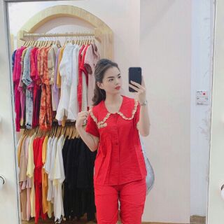 Bộ mặc nhà vải lụa cao cấp