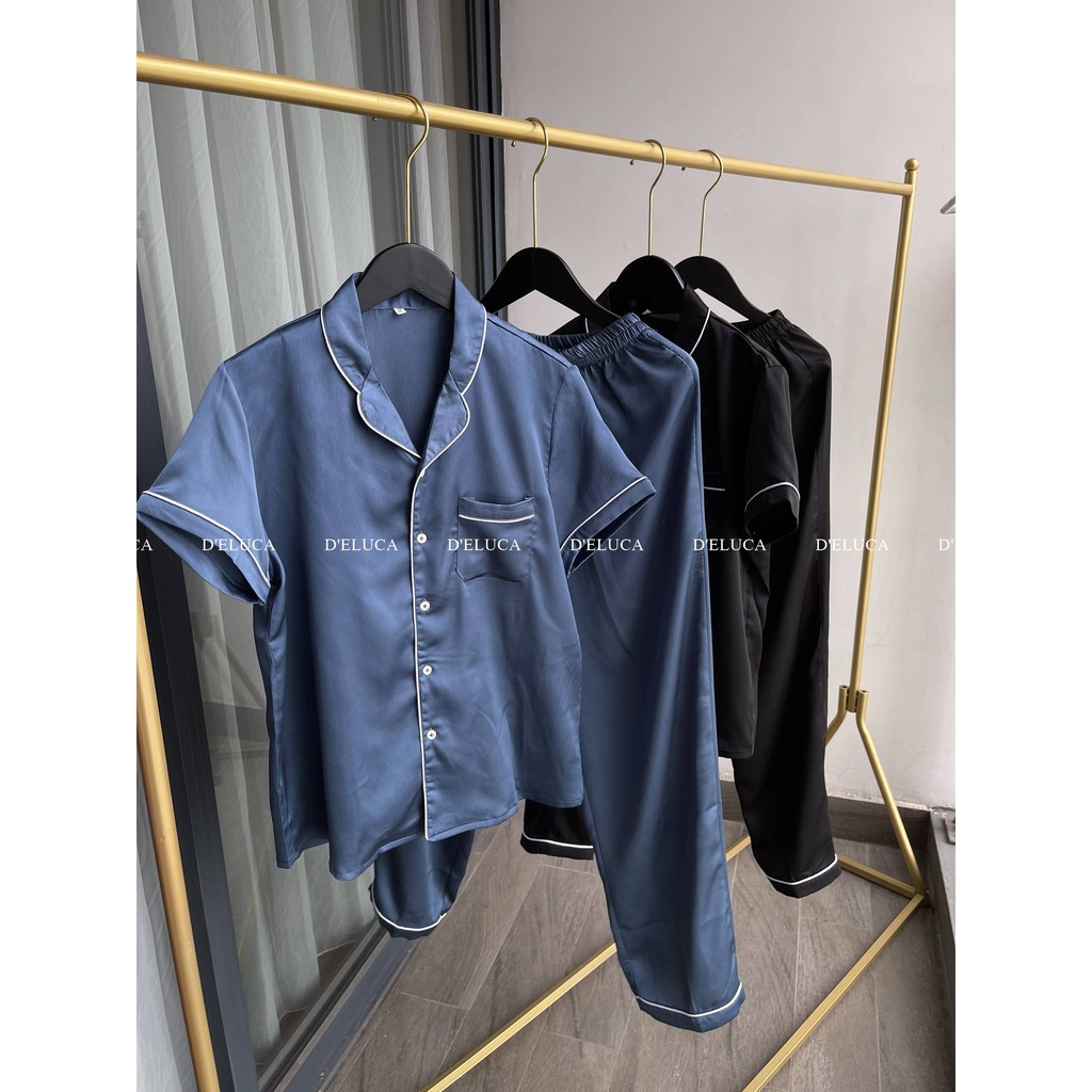 [Hình+Video Thật] Bộ Ngủ Dài Chất Liệu Lụa Hàn Cao Cấp Pijama Nữ Quần Dài Áo Cộc Màu Trơn Phối Viền Mềm Mại Mặc H | BigBuy360 - bigbuy360.vn