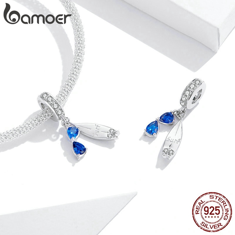 Charm xỏ Bamoer BSC263 DIY vòng đeo tay / mặt dây chuyền bạc 925